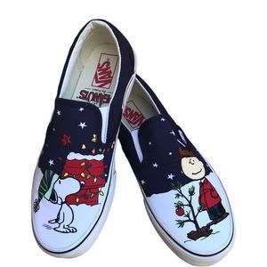 Vans x Peanuts Charlie Brown Snoopy Christmas Men's Size 9 Women’s Size 10.5